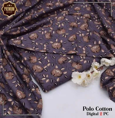 2 Pcs Women's Unstitched Printed Suit