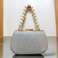 Exquisite Women's Fancy Clutch - 1 Pc in Silver and Golden