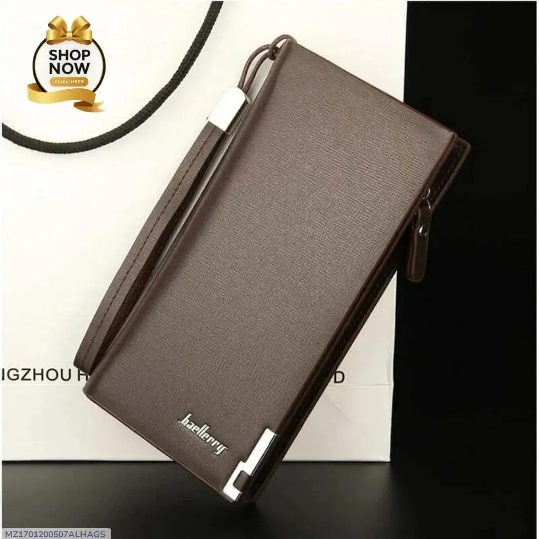 Stylish Brown & Black Leather Wallet for Boys and Girls - 1 Pc