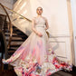 Exquisite 2 Pcs Sequins Embroidered Lehenga Choli Set in Multicolor Chiffon Fabric