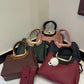 Women's PU Leather Plain Hand Bag Set