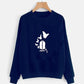 1 Pc Women's Stitched Fleece Printed Sweat Shirt