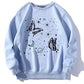 1 Pc Women's Stitched Fleece Printed Sweat Shirt