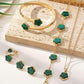Flower Design Gold Plated Necklace And Bracelet Set