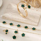 Flower Design Gold Plated Necklace And Bracelet Set