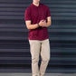 Men's Maroon Polo Shirt - Classic Fit & Soft Cotton Feel for Ultimate Comfort EW-000345