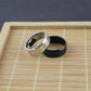 Boy's Titanium Pure Black Heavy Wait Ring ,Pack Of 2
