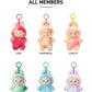 Multicolor Labubu Doll Plush Toy & Keychain Set - 2 Pcs