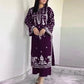2 Pcs Women's Unstitched Embroidered Suit