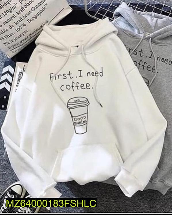 1 Pc Men's Stitched Cotton Printed Hoodie