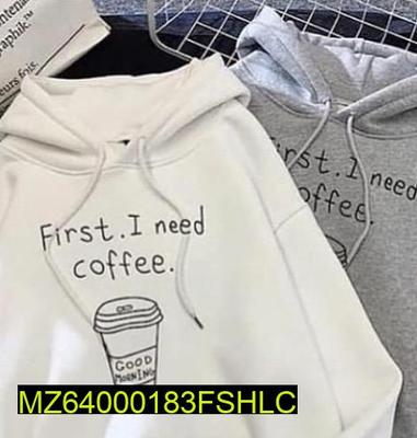 1 Pc Men's Stitched Cotton Printed Hoodie