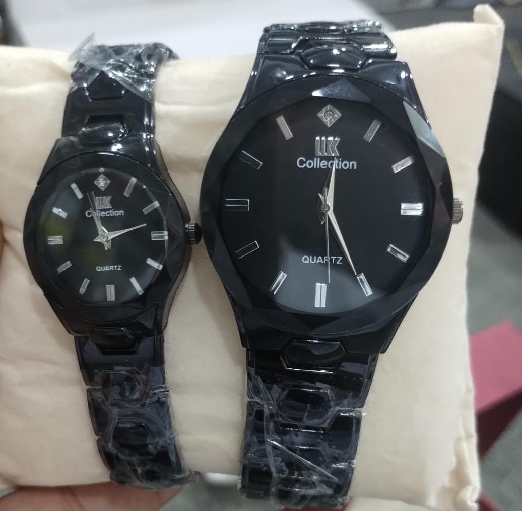 Elegant Couple Watch Set – Luxury Quartz Wristwatches For Him & Her With Dual-tone Metal Strap